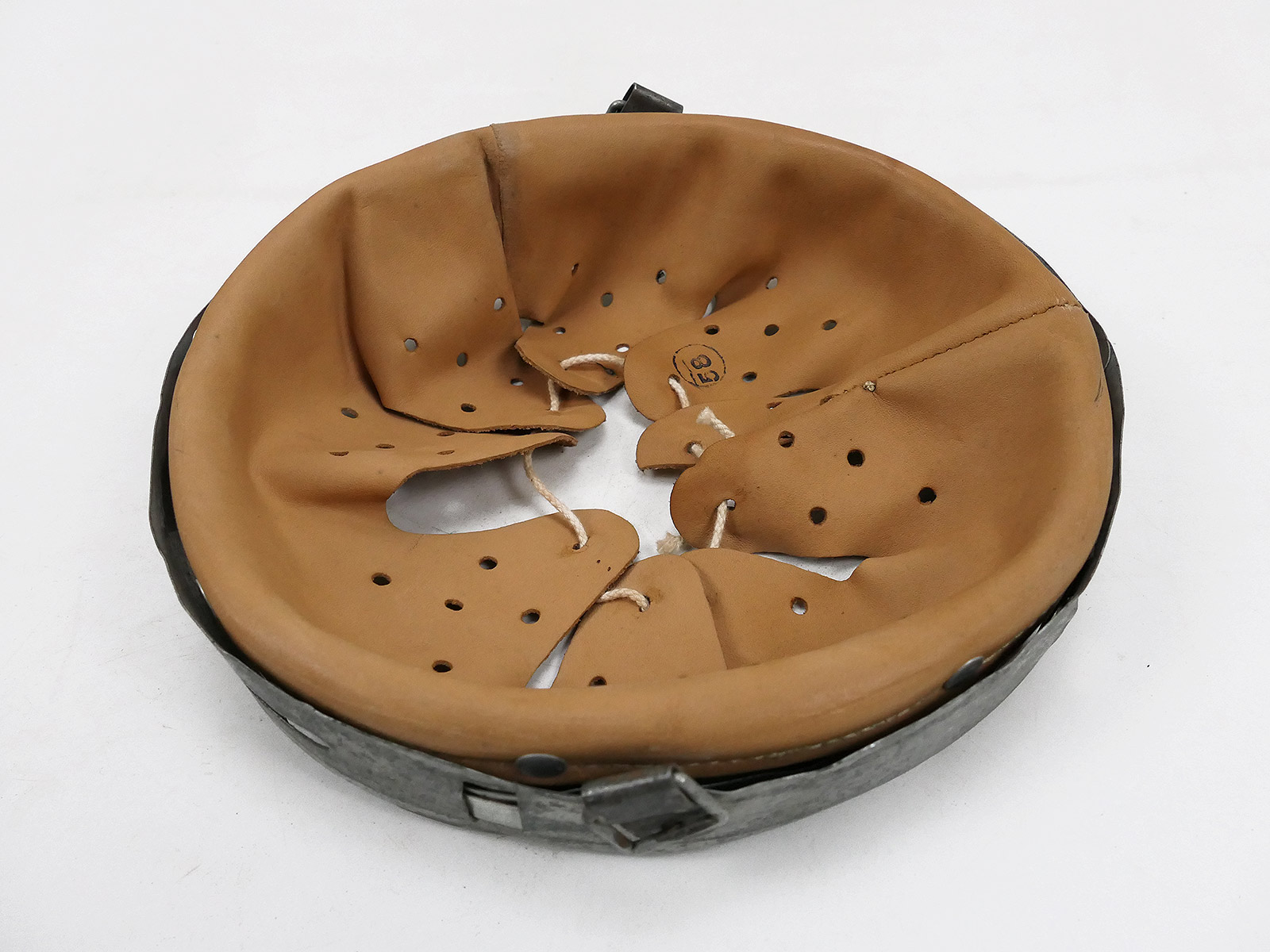 Wehrmacht Stahlhelm Helmfutter VINTAGE M35 M40 M42 (58/66) mit original Zink Ring