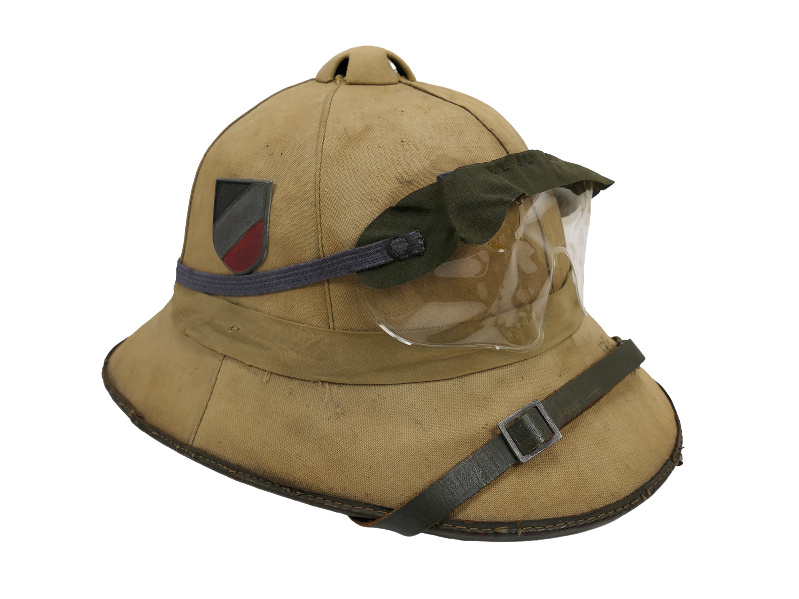 Original Tropenhelm Afrikakorps Carl Halfar Wehrmacht DAK mit Staubschutzbrille COLLECTION