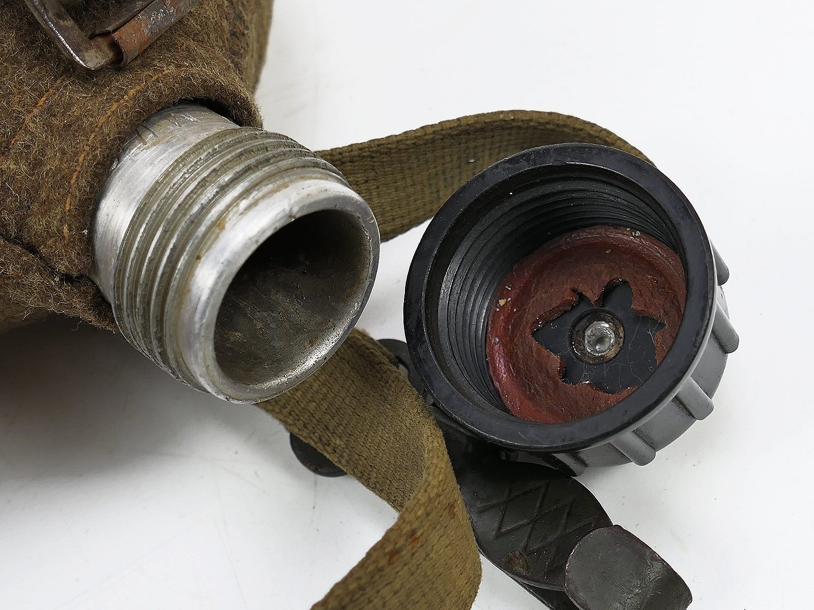 Wehrmacht Feldflasche MN42 mit Stahl Becher Wasserflasche TOP COLLECTION BATTLE WORN