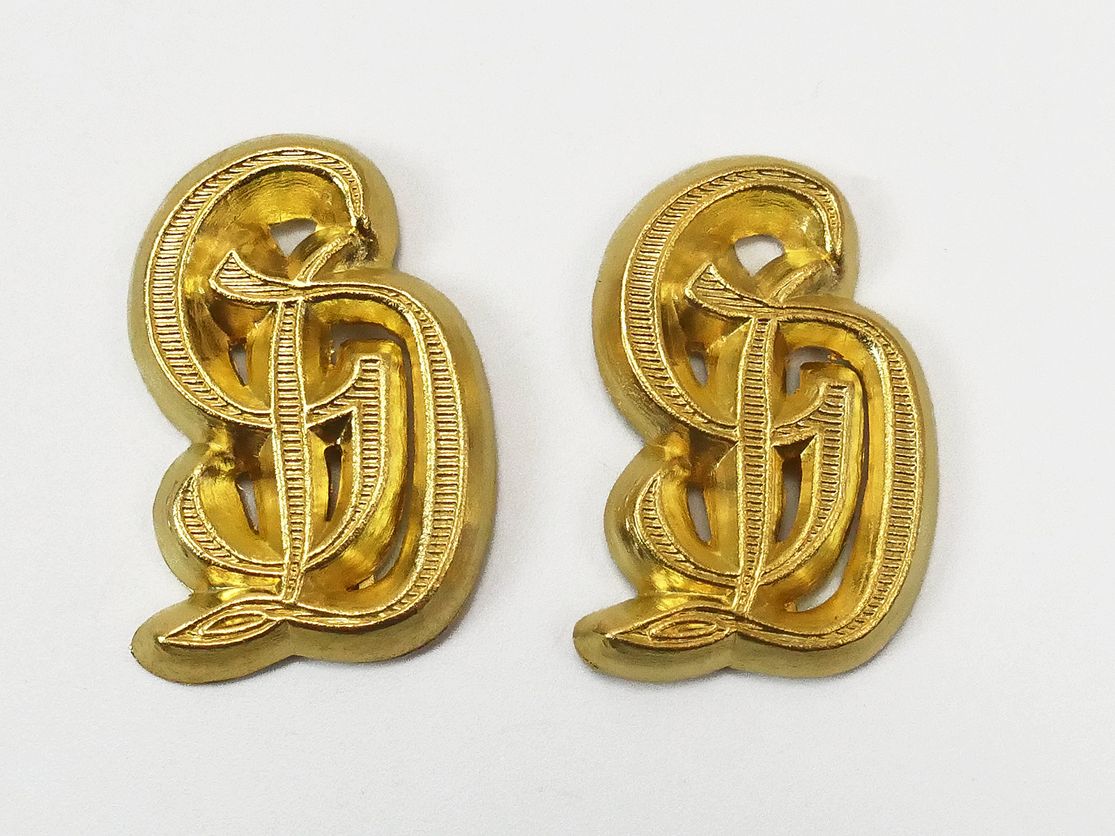 1x Paar Wehrmacht Schulterklappen Auflagen Gold Großdeutschland / Groß Deutschland GD