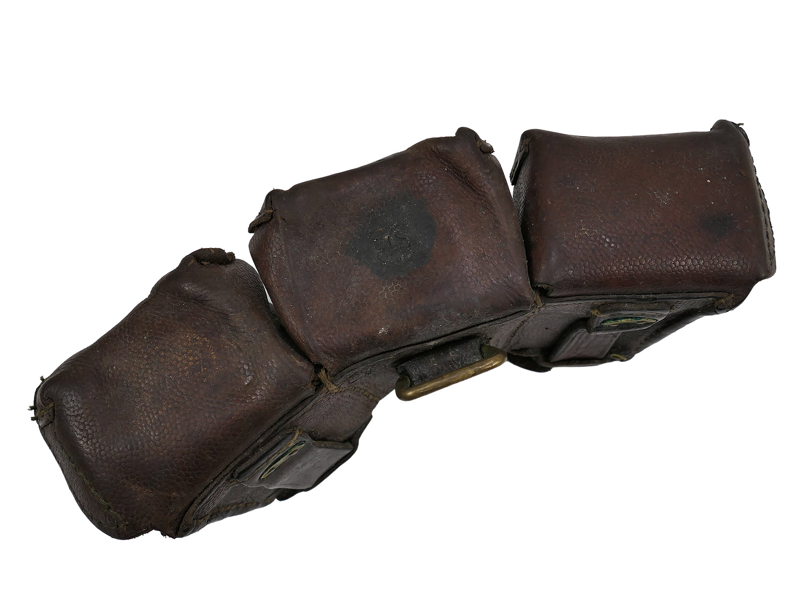 WW1 Original WK1 Patronentasche 1914 1 Verschlußriemen fehlt COLLECTION BATTLE WORN