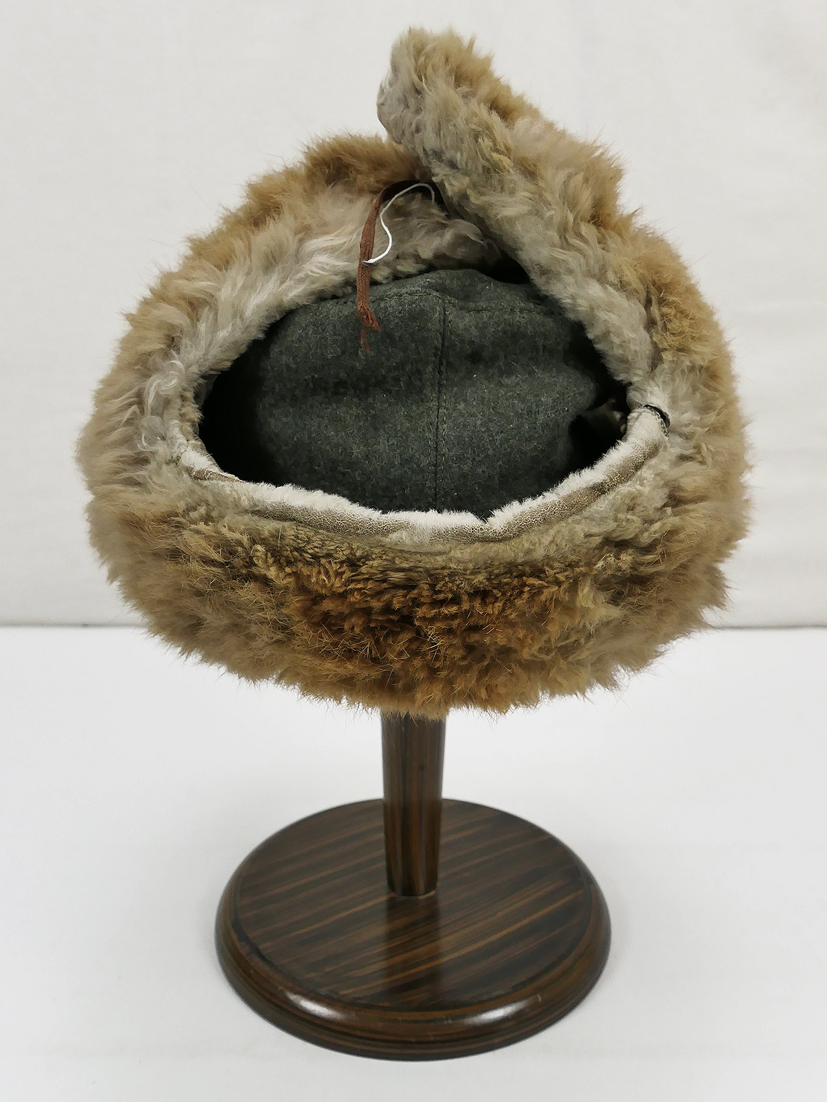 Einzelstück Wehrmacht Wintermütze Fellmütze Kaninchenfell Hasenfell Feldmütze Gr.56