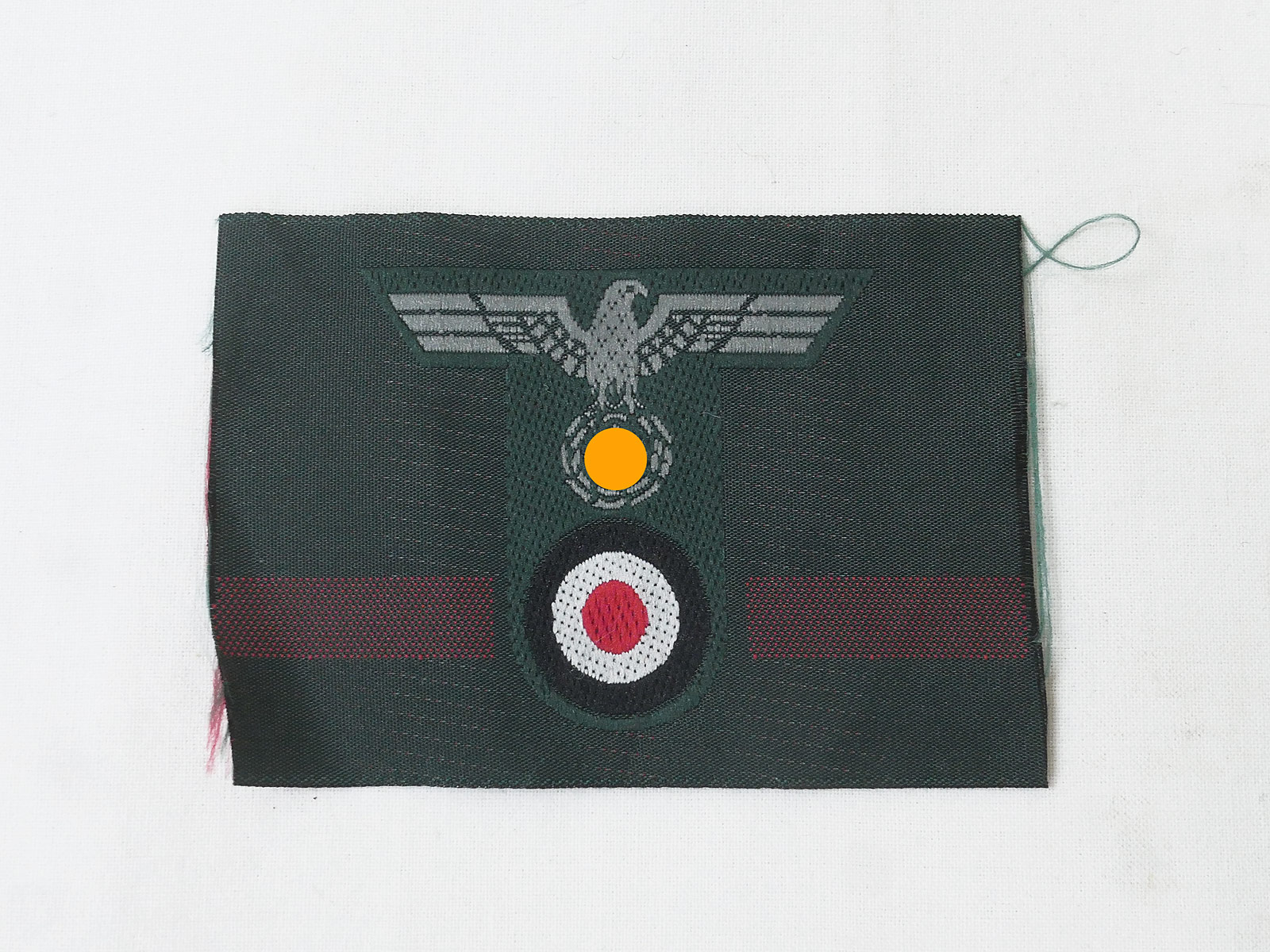 Wehrmacht M36 Heer T-Adler Mützenadler T-Form gewebt Feldmütze Gebirgsjäger