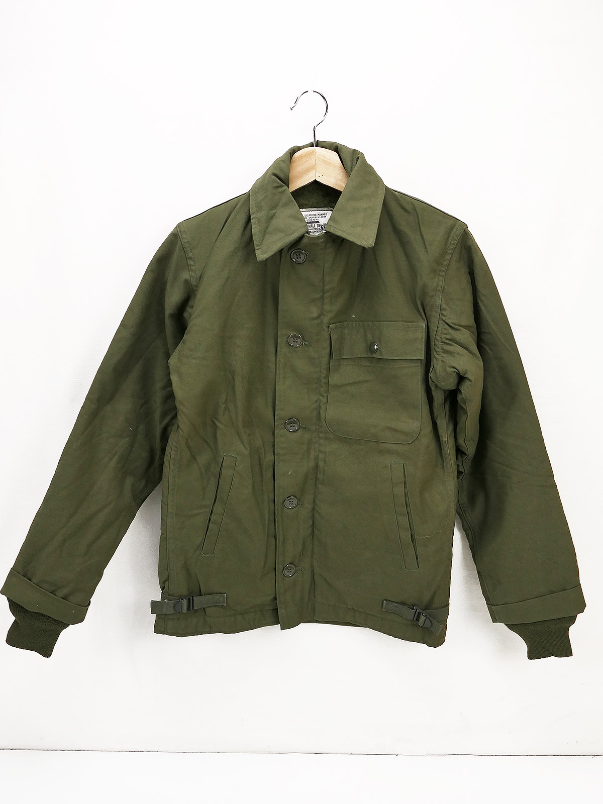 P1692393 Original US NAVY Deck Jacket Cold Weather Permeable oliv XSMALL (80er J.) Bordjacke