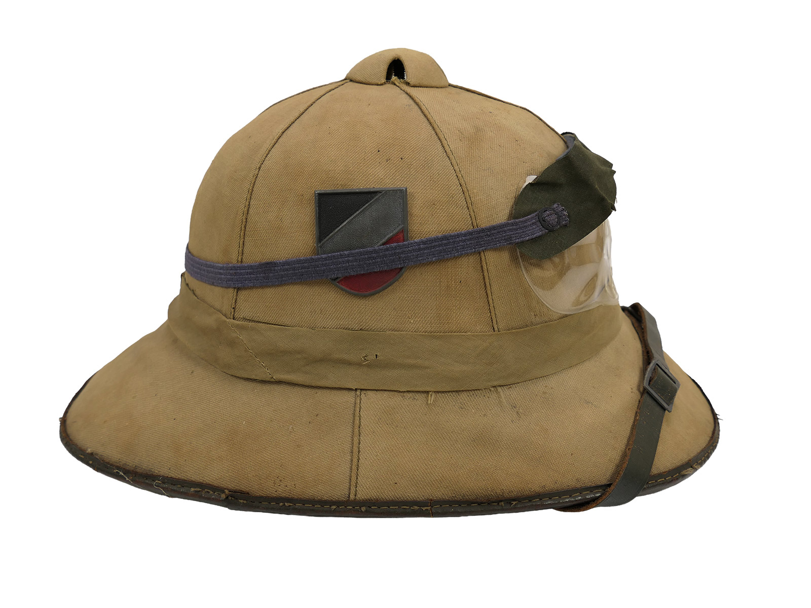 Original Tropenhelm Afrikakorps Carl Halfar Wehrmacht DAK mit Staubschutzbrille COLLECTION