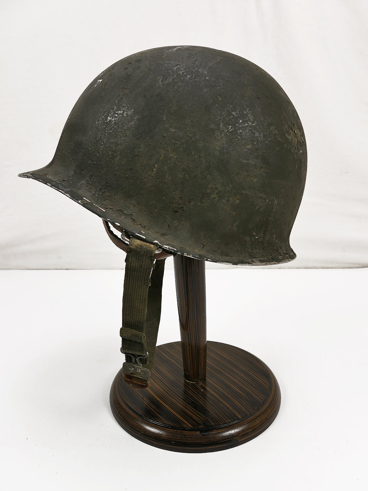 US ARMY WW2 M1 Front Seam Helmet Stahlhelm mit Liner / Kinnriemen