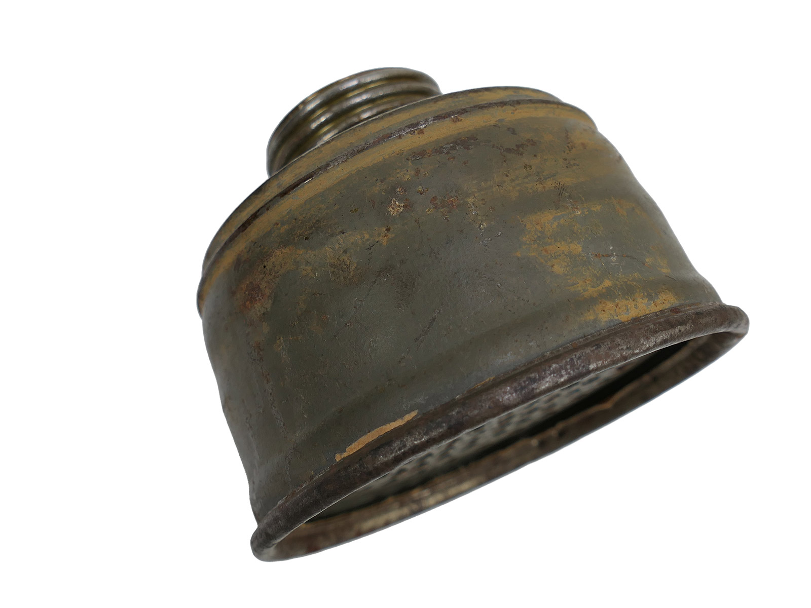 WK1 Original Leder Gasmaske M17 + Filter in Original Bereitschaftsbüchse COLLECTION BATTLE WORN