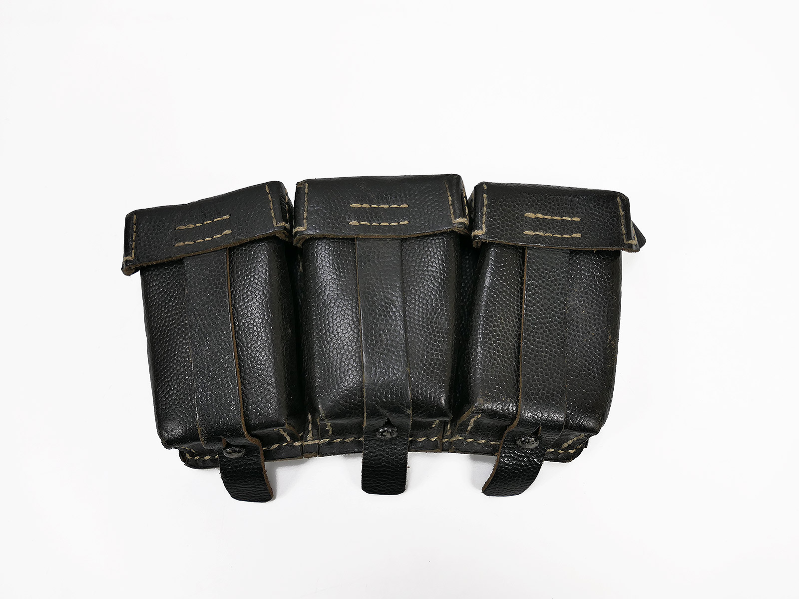 Einzelstück - K98 3er Patronentasche schwarz ORIGINAL mit RBNr.