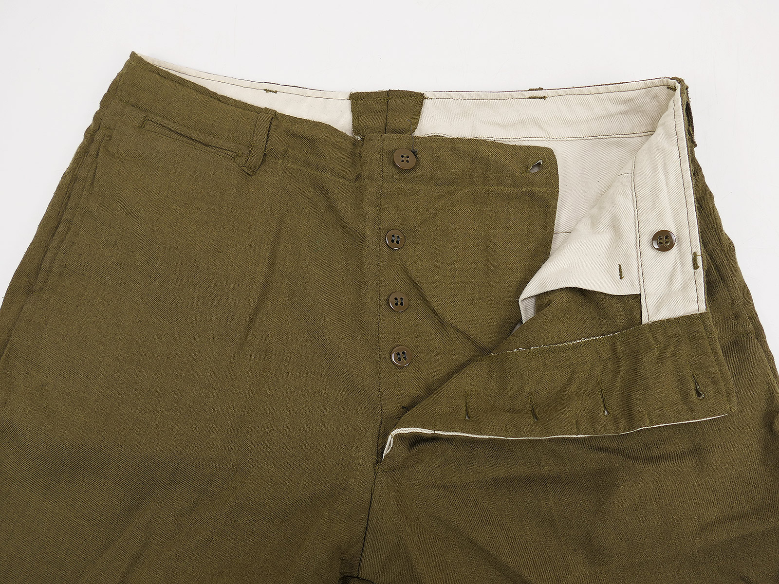 Einzelstück US Army WW2 Feldhose M37 Trousers Größe US W34 BATTLE WORN