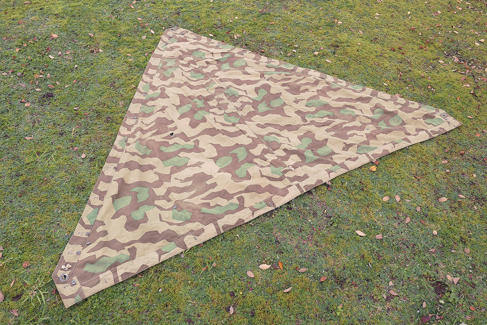 P1410265 #6 Wehrmacht Original Zeltplane M31 splittertarn Zeltbahn Tarnzeltbahn