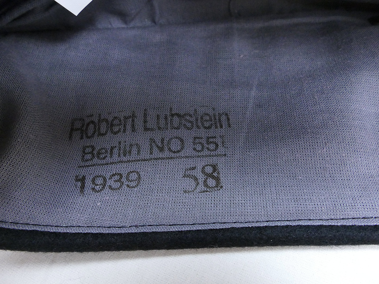 Wehrmacht Schwarzes Panzer Schiffchen Offizier Lubstein