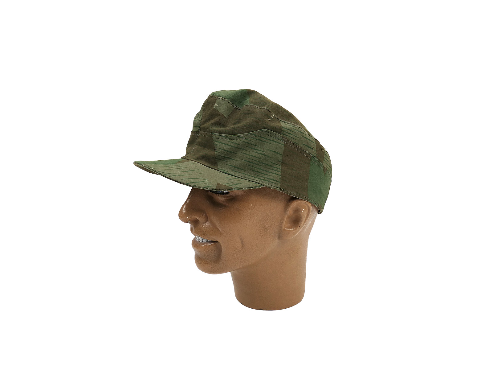 #C Wehrmacht Frontfertigung splittertarn Feldmütze Gr.60 Tarnmütze Original Stoff