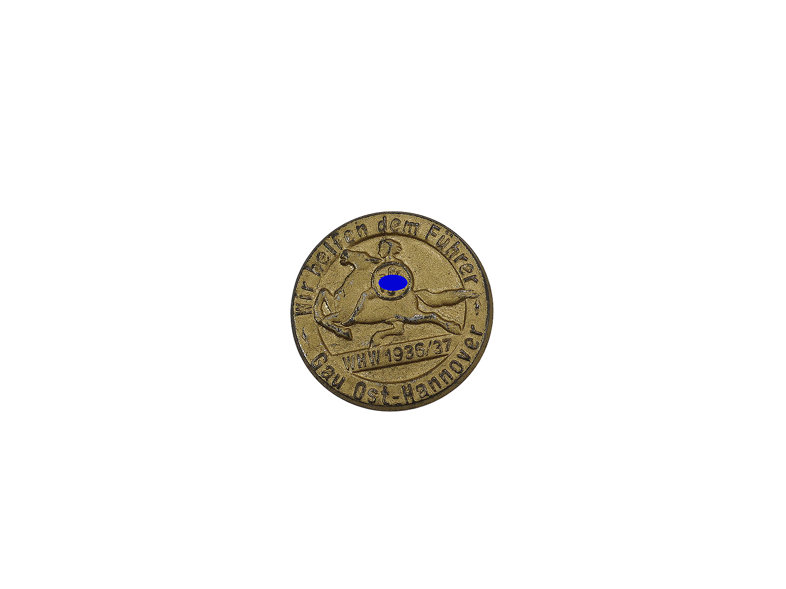 WHW Abzeichen Gau Ost Hannover Blechabzeichen Wir helfen ... 1936/37 SAMMLUNG