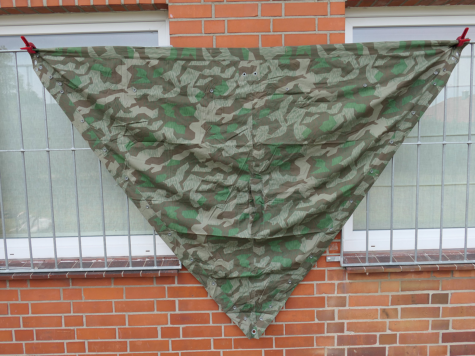 Einzelstück Wehrmacht Zeltplane splittertarn Reproduktion Zeltbahn Splinter Dreieckszeltbahn WK2