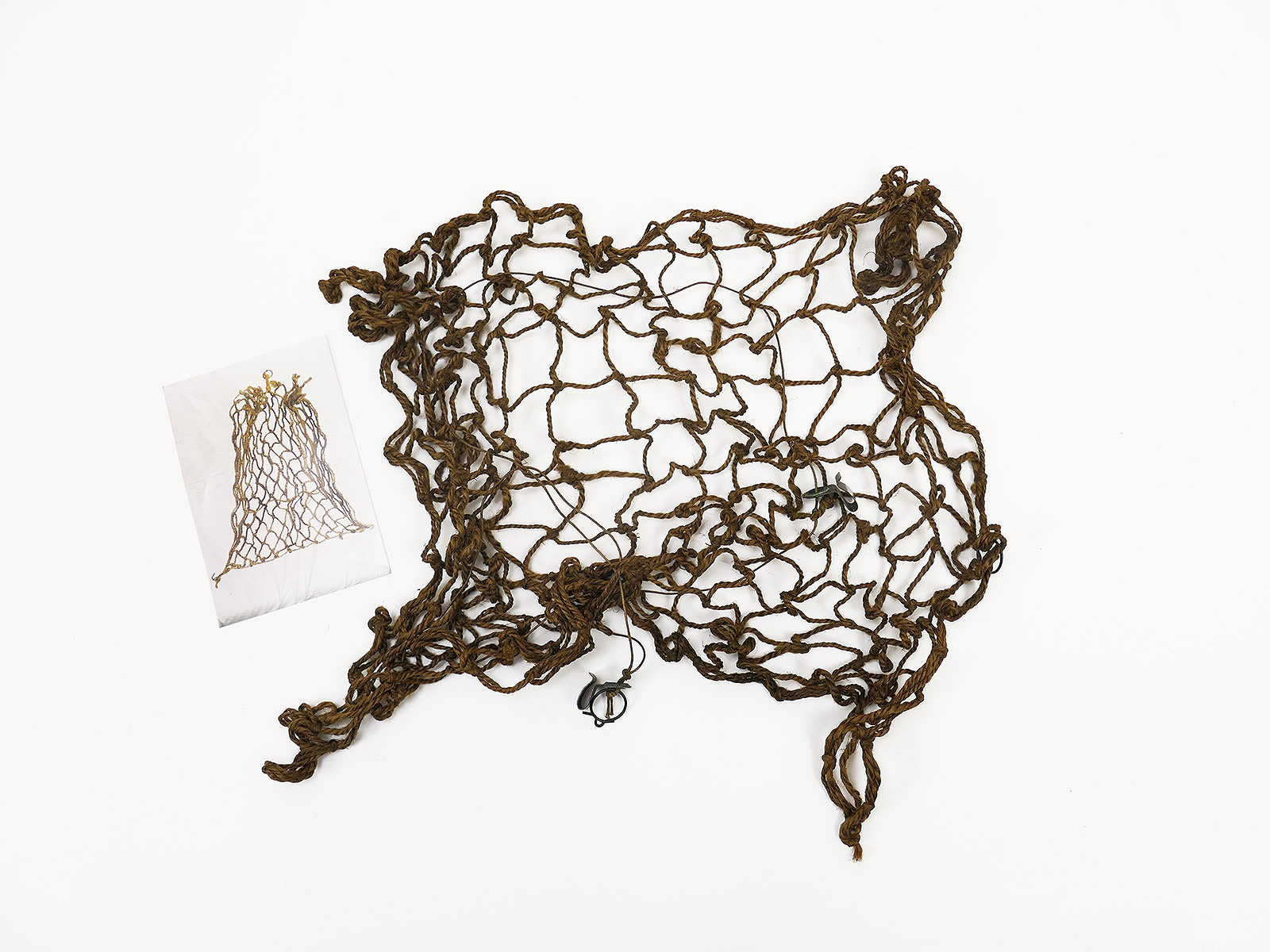 Original  Wehrmacht Helmnetz für Stahlhelm Glocke Tarnnetz Tarnmaterial 