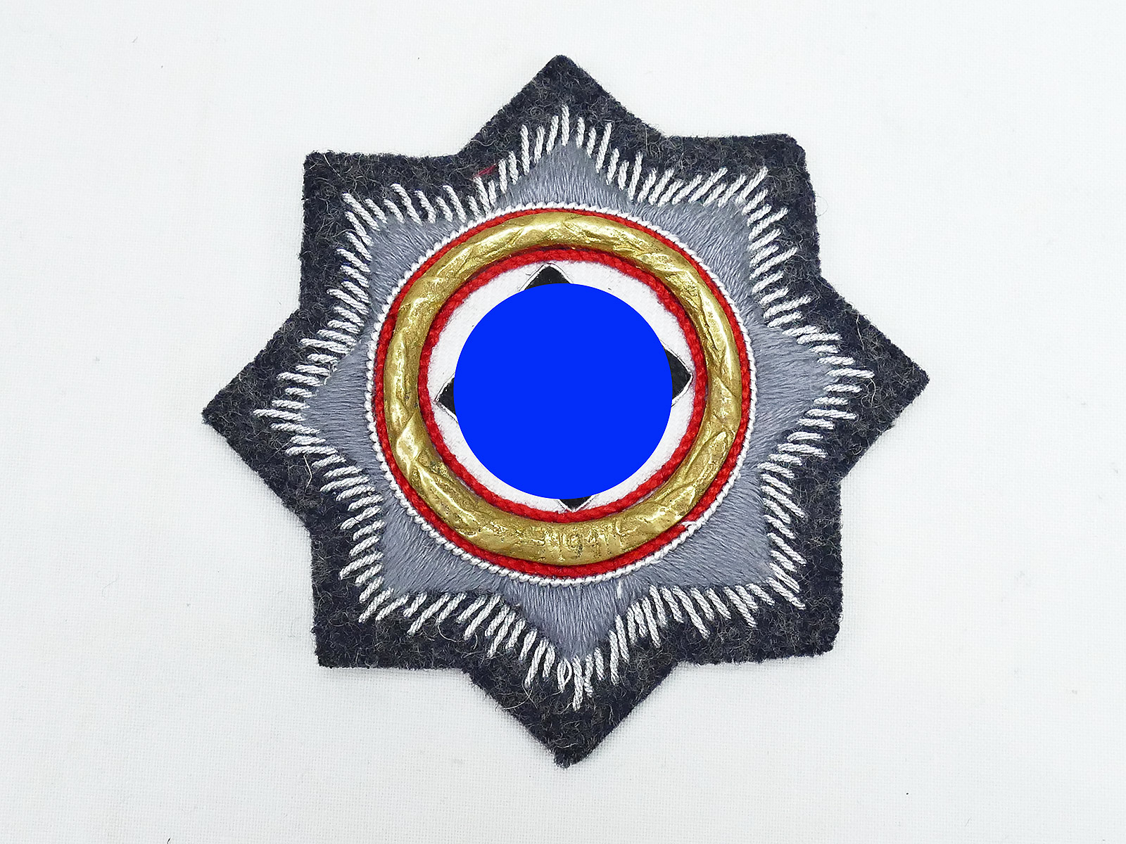Deutsches Kreuz in Gold Stoffausführung für die Luftwaffe (blaugrau)