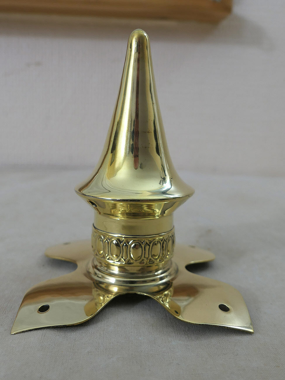Messing Spitze Kürassier Kürass Pickelhaube Zierrat Ersatzteil SPIKED HELMET