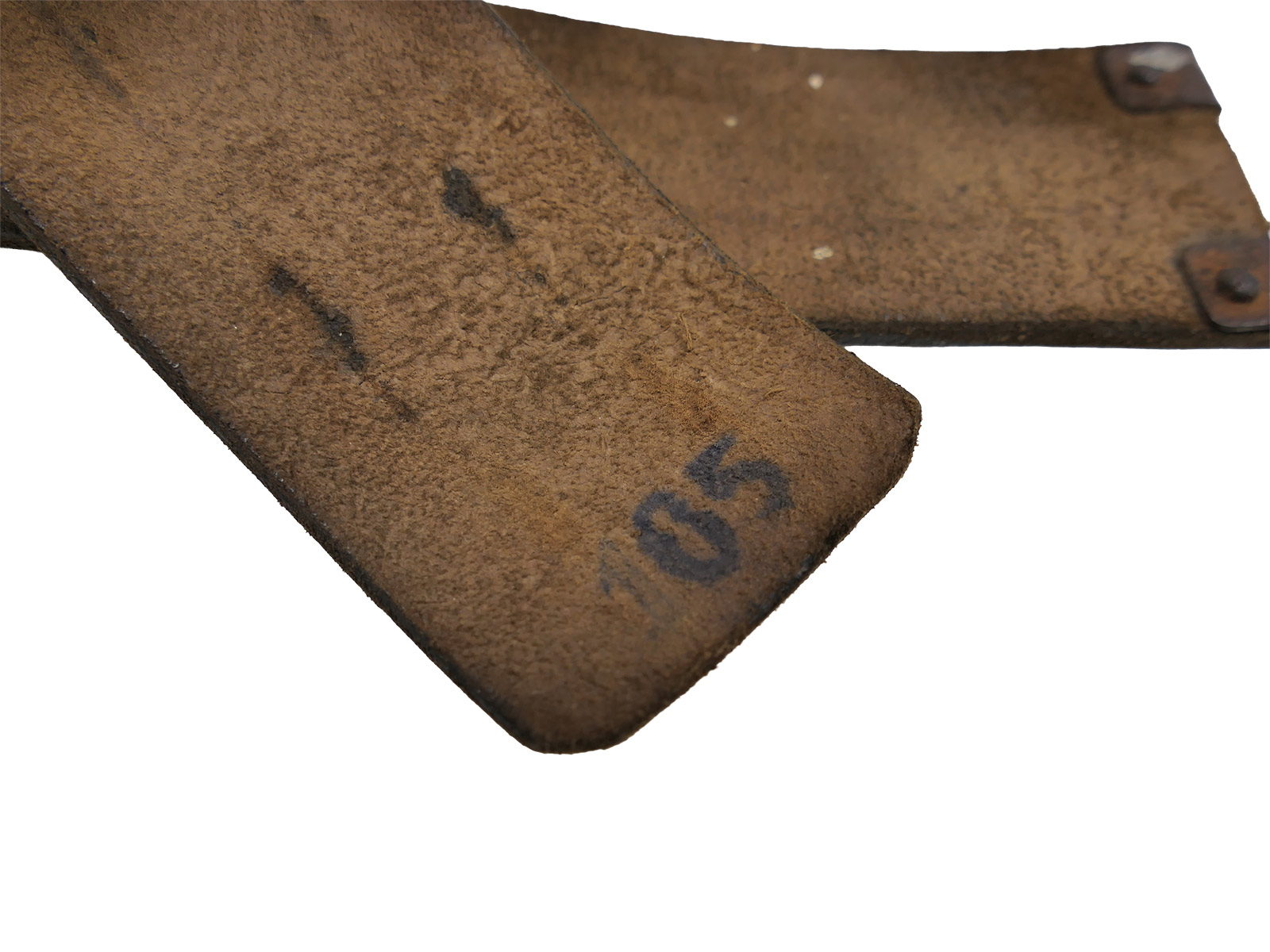 Vintage Leder Koppel / Koppelriemen Lederkoppel 104cm COLLECTION BATTLE WORN