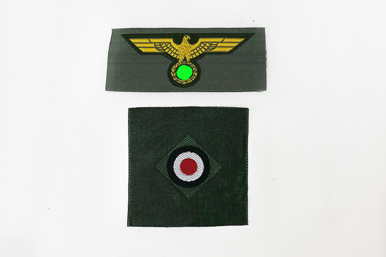 Kriegsmarine Mützenadler und Kokarde gewebte Ausführung für Schiffchen Küstenartillerie