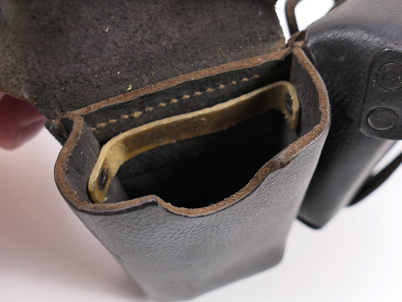 Einzelstück - Wehrmacht K98 3er Patronentasche schwarz ORIGINAL Rbnr. COLLECTION