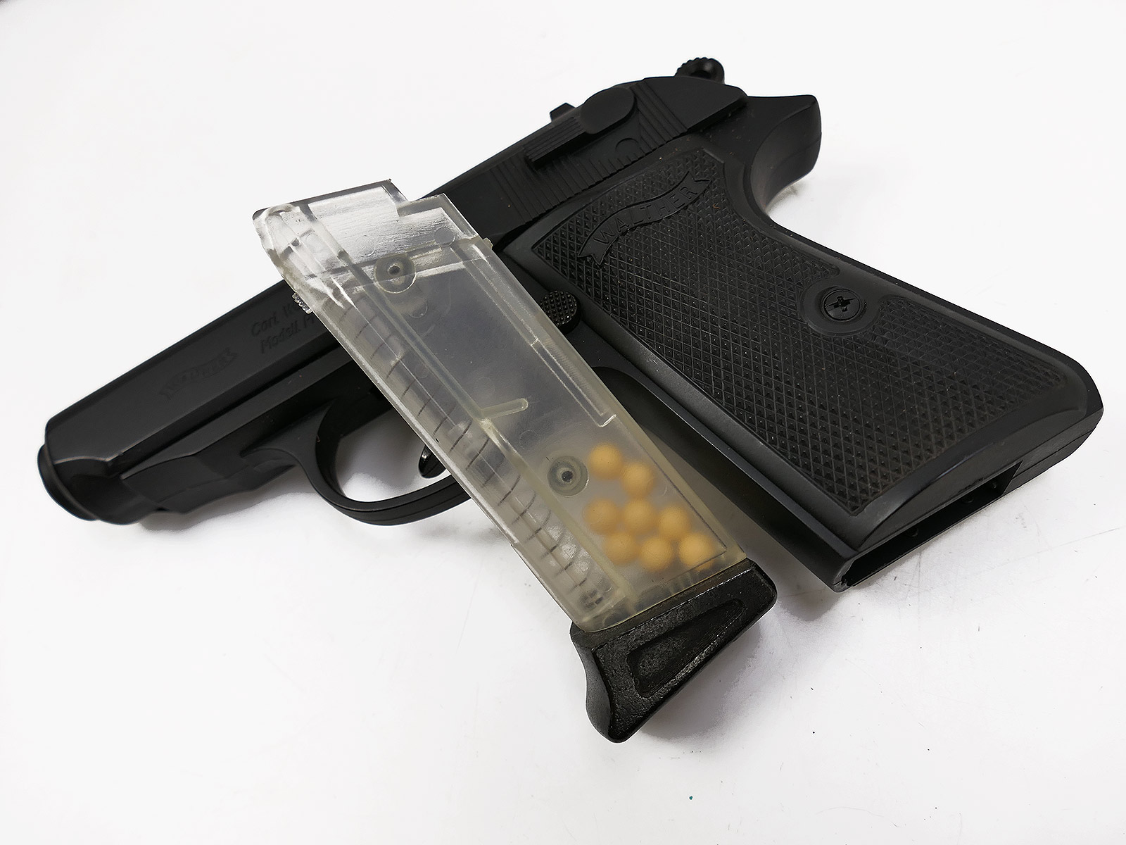 Pistolentasche Polizei Kurzpistole Kal. 7.65 PPK mit 6mm Blowback Pistole Taschenfüller Keine Funktion