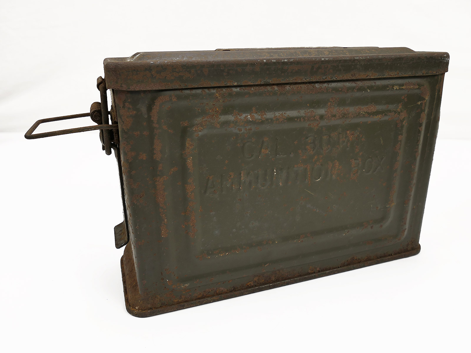 #2/ Original US ARMY WW2 Ammunition AMMN Box Cal .30 M2 Munitionskiste 250 Schuß Collection BATTLE WORN