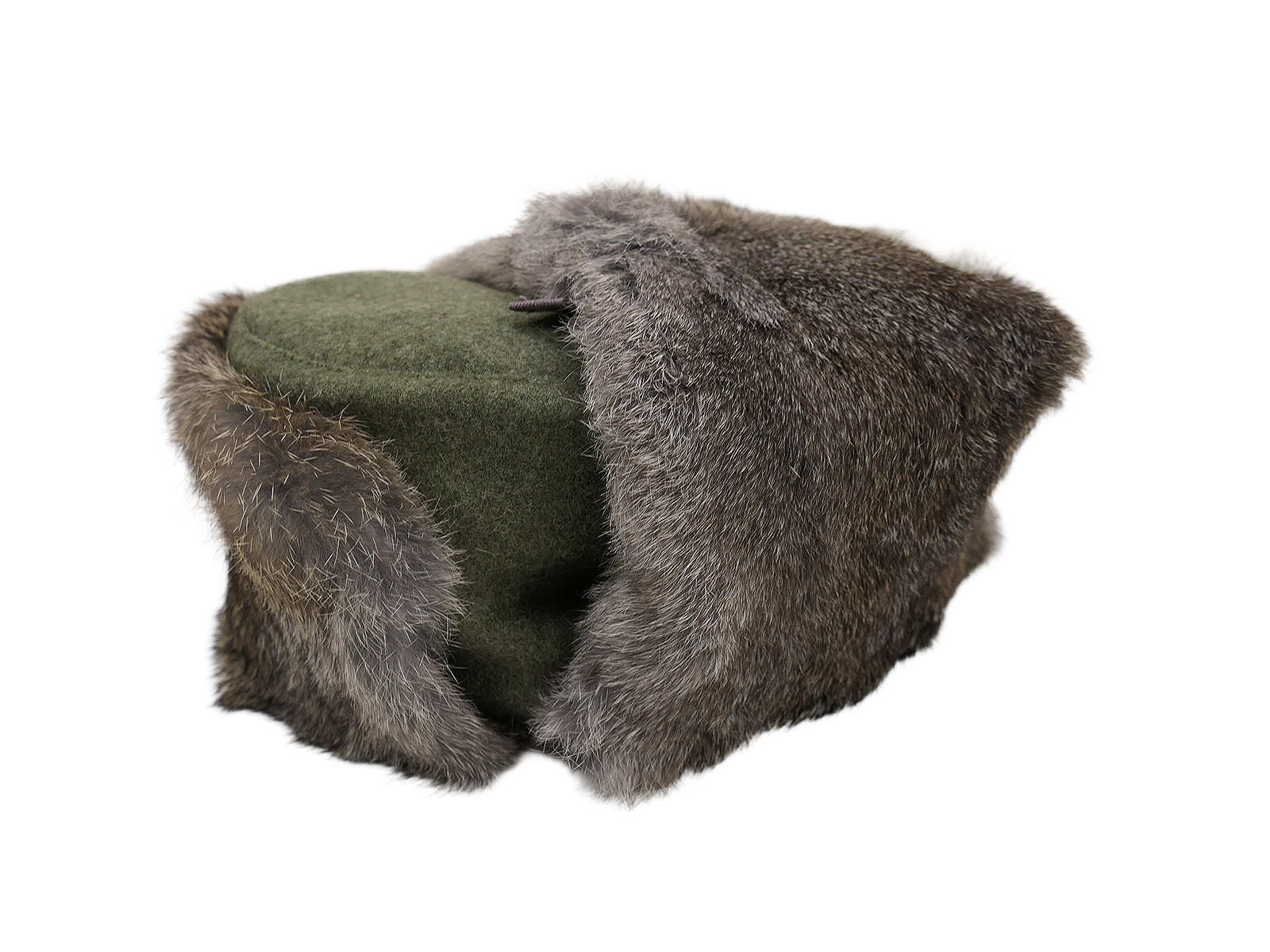 61/2 Wehrmacht Ostfront Wintermütze Fellmütze Kaninchenfell Hasenfell Feldmütze Gr.61