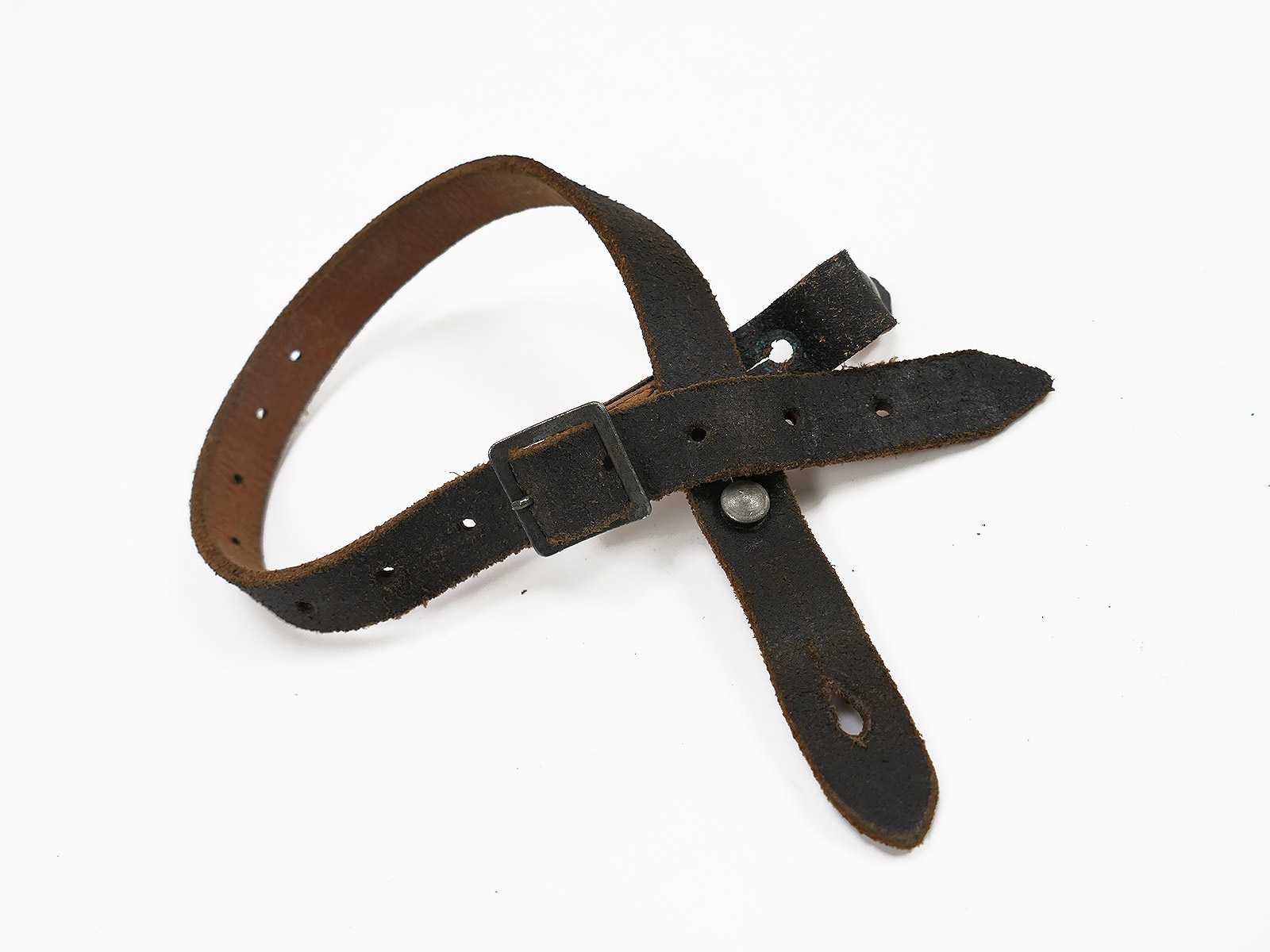 #D/ Einzelstück Vintage Kinnriemen Antik für Stahlhelm Helmfutter M35 M40 M42 Wehrmacht