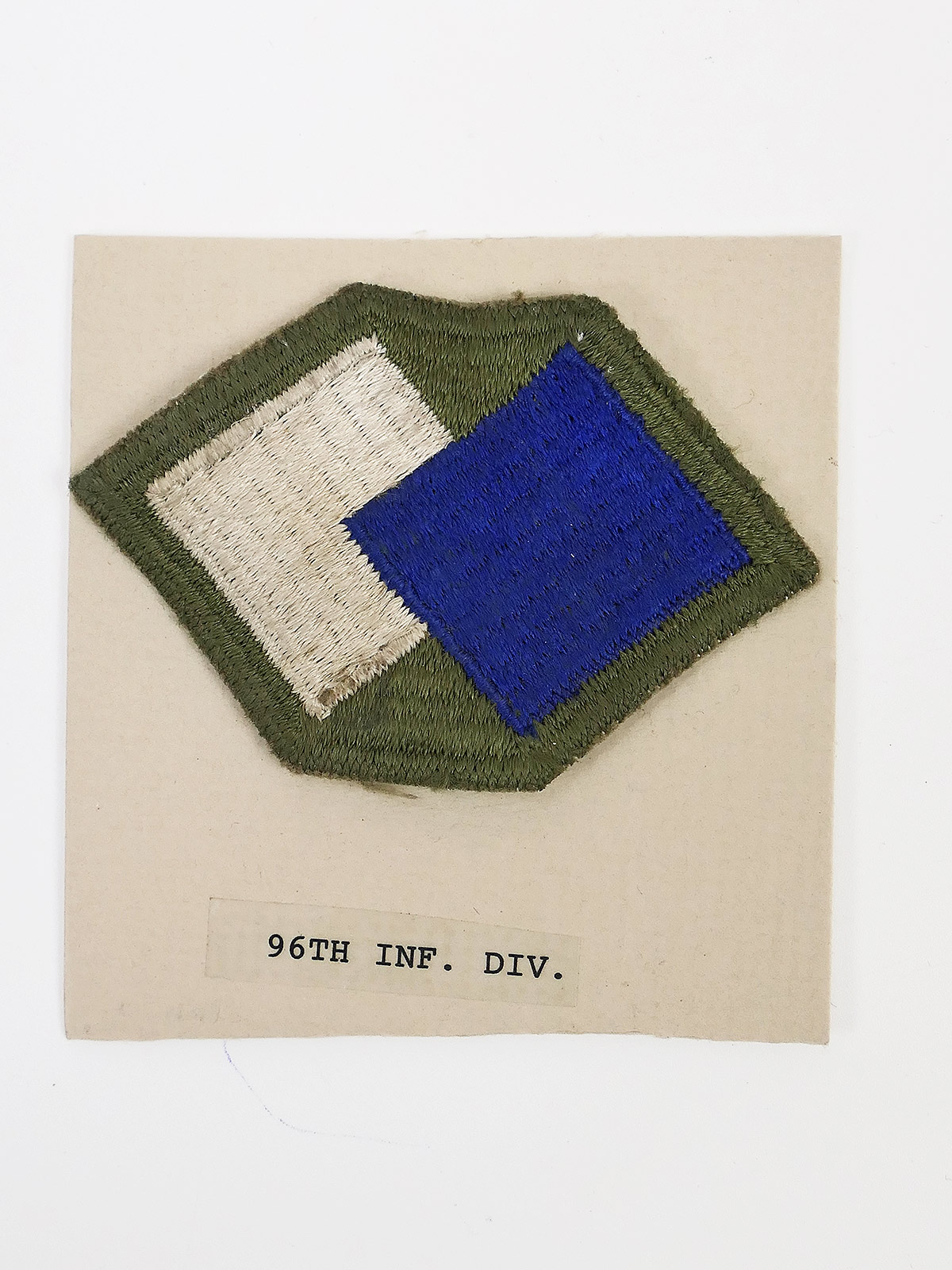 Original US ARMY WW2 Infanterie Divisionsabzeichen Patch - 96th Infantry Division Abzeichen