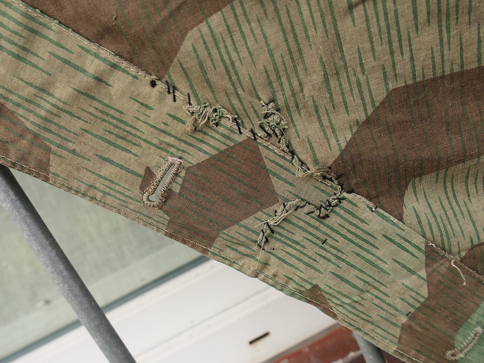 Wehrmacht Original Zeltplane M31 splittertarn Zeltbahn Tarnzeltbahn COLLECTION BATTLE WORN