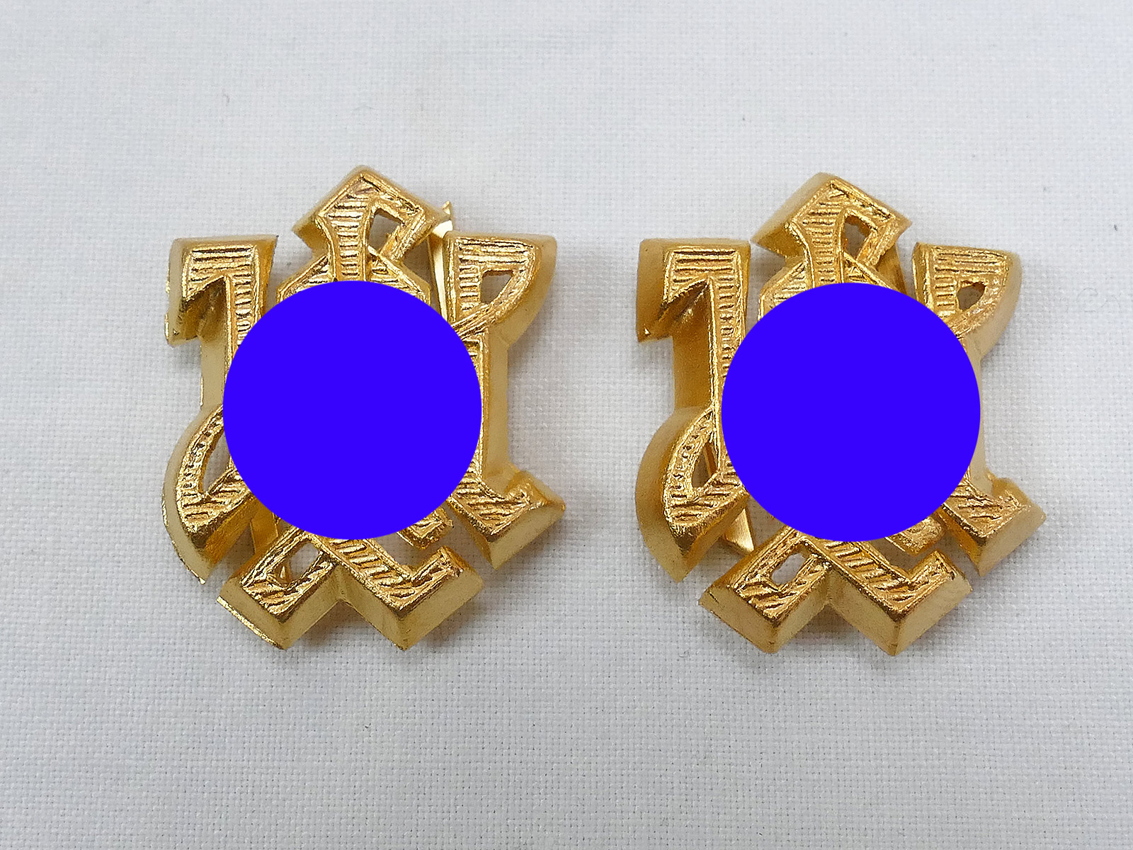 1x Paar WSS Schulterklappen Schulterstück Auflagen Leibstandarte LAH Gold