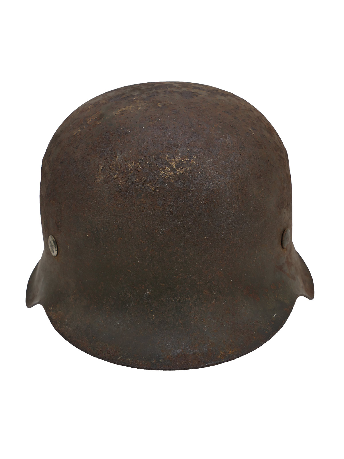 Wehrmacht SD Stahlhelm M42 mit Helmfutter u. Kinnriemen ORIGINAL SCHEUNENFUND