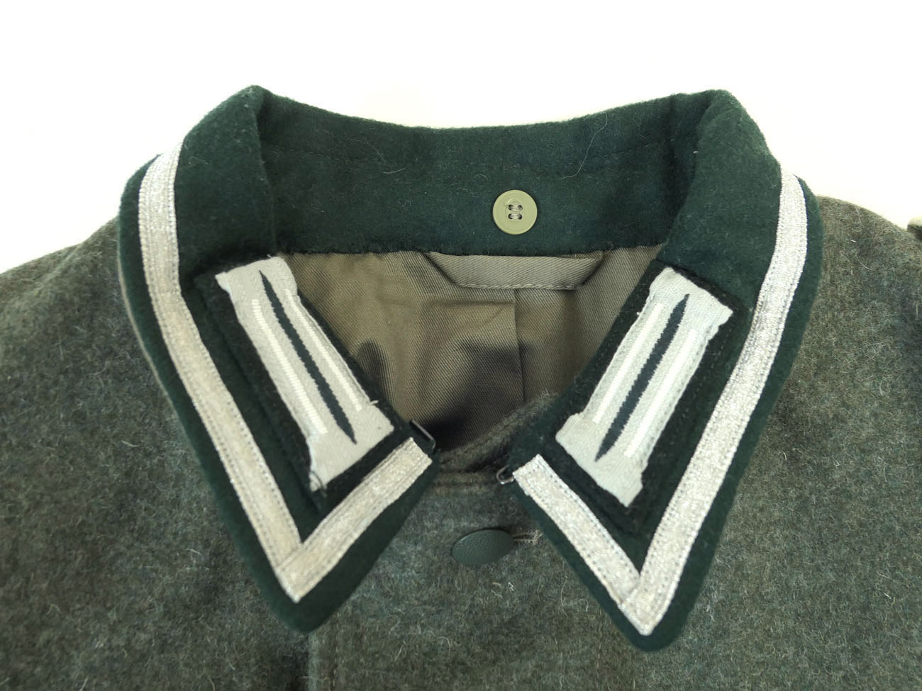 Wehrmacht 1m Kragenlitze silber für Feldwebel + Unteroffizier Litze für Uniform Feldbluse