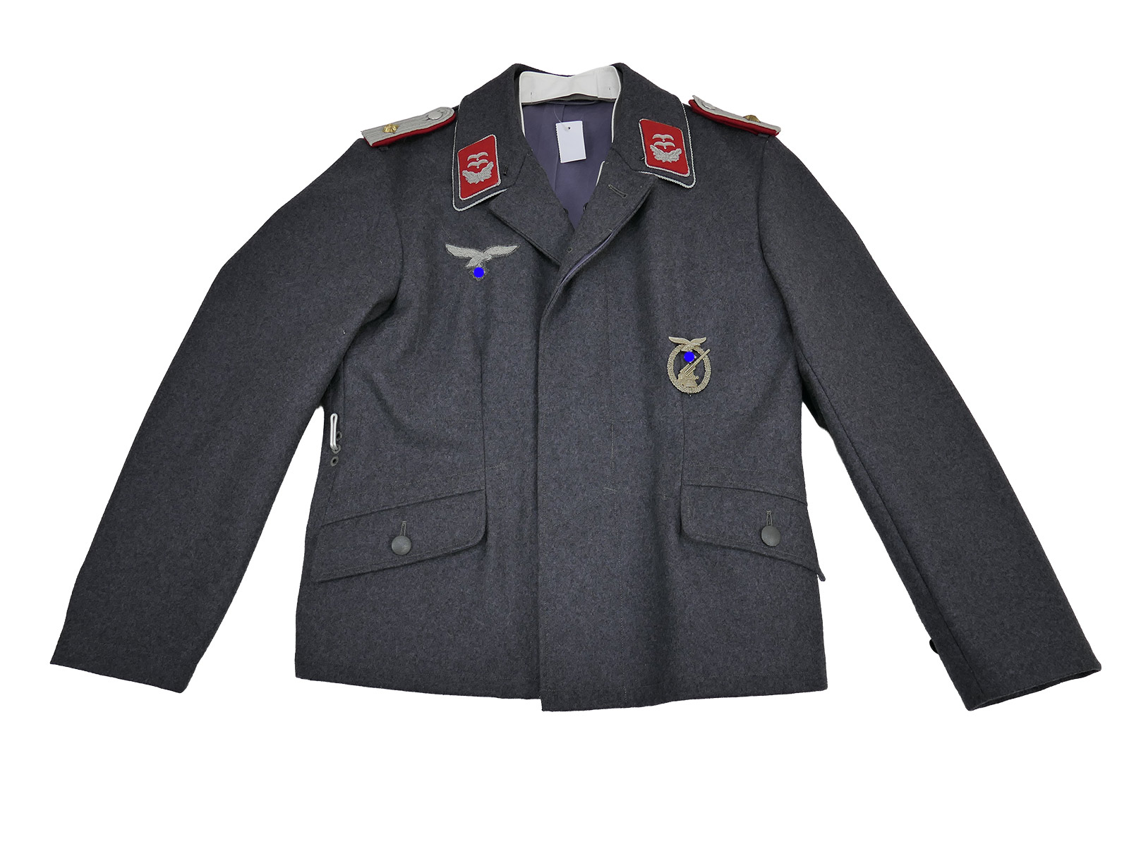 Antike WK2 Luftwaffe Fliegerbluse Oberleutnant FLAK Uniform COLLECTION BATTLE WORN