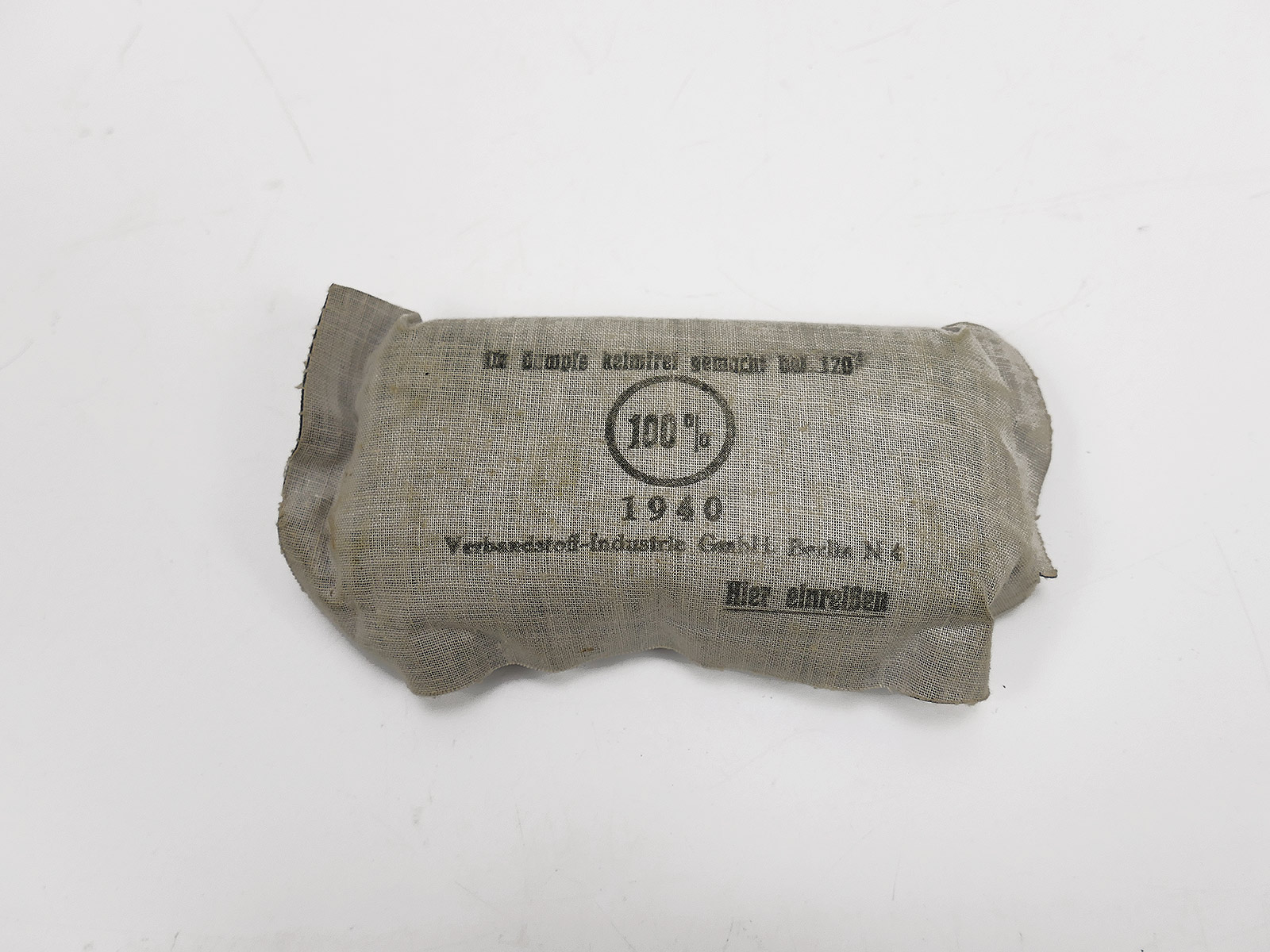 Wehrmacht Verbandpäckchen 1940 Erste Hilfe WK2 Feldbluse Verbandkasten 12x6cm SAMMLUNG