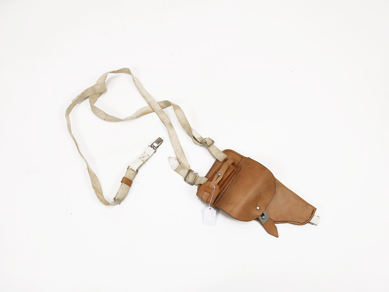 Originales NVA Schulterholster M74 DDR Militär Dienst Pistole Leder mit Schulter Tragesystem