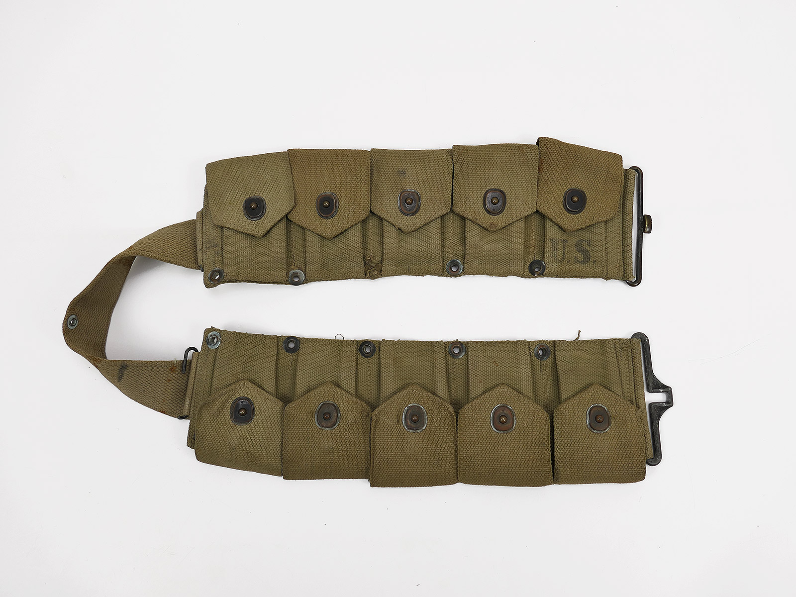 #A/ Original US ARMY WW2 Garand Rifle M1 M-1936 Cartridge Belt Cal .30 Dismounted 