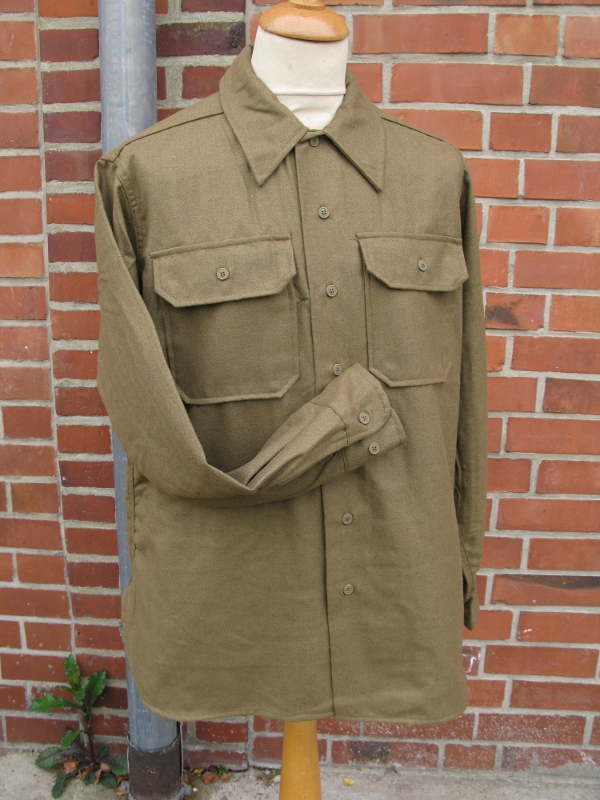 US Army Feldhemd M37 Wolle senfbraun für Mannschaften