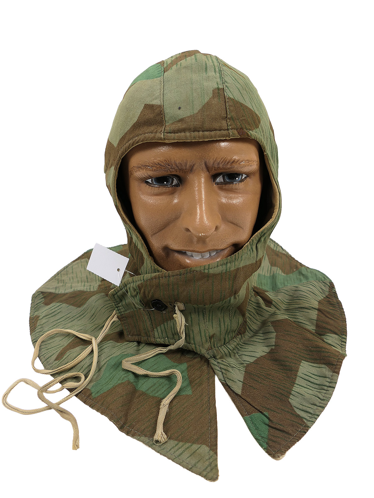 Original WK2 Wehrmacht Winterkopfhaube Splittertarn / weiß wendbar Kopfhaube Winterwendejacke COLLECTION