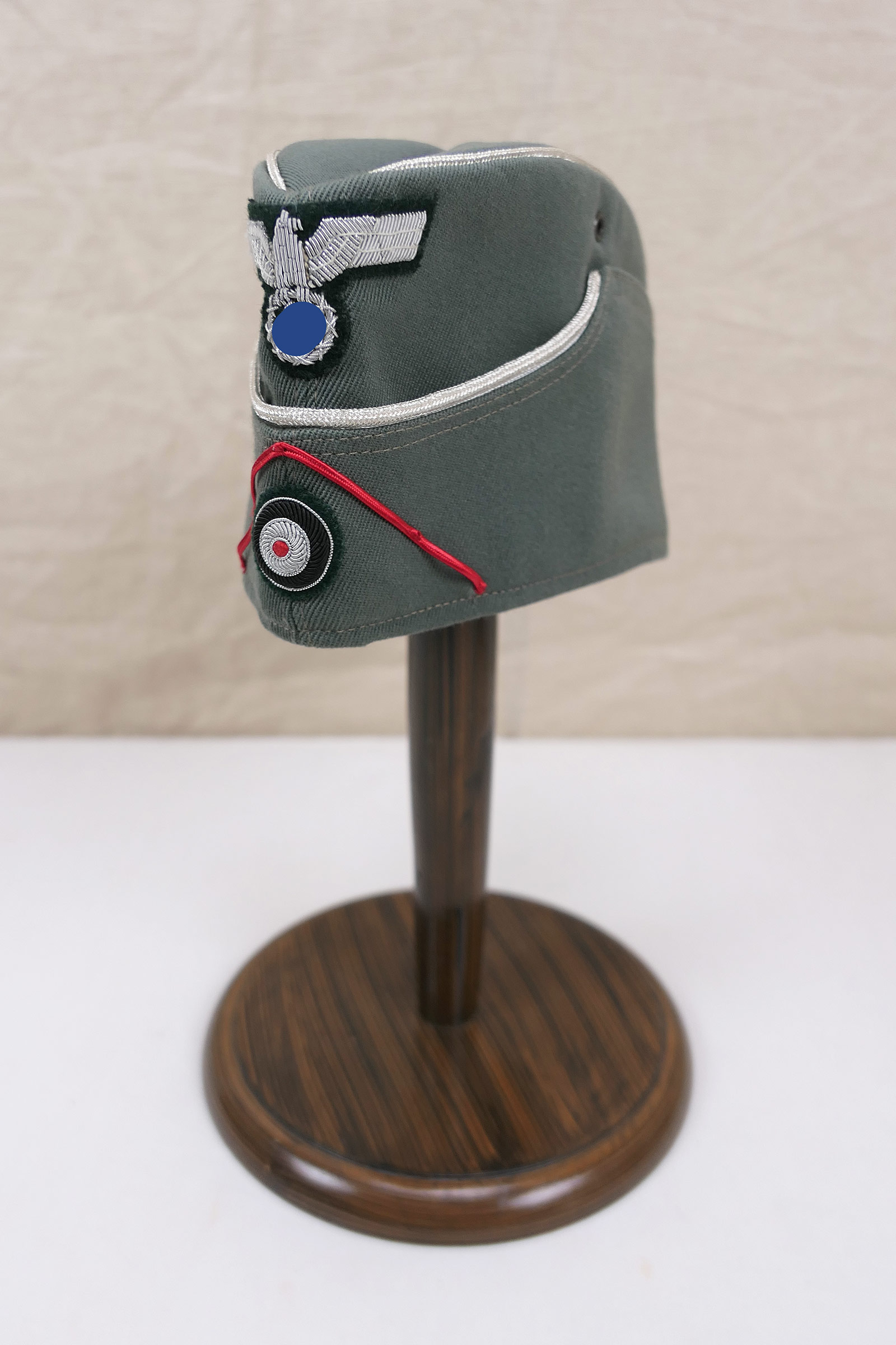 P1250446qaSBk5cSvwkqG Wehrmacht Gabardine Schiffchen Artillerie Offizier Gr.57 Effektiert