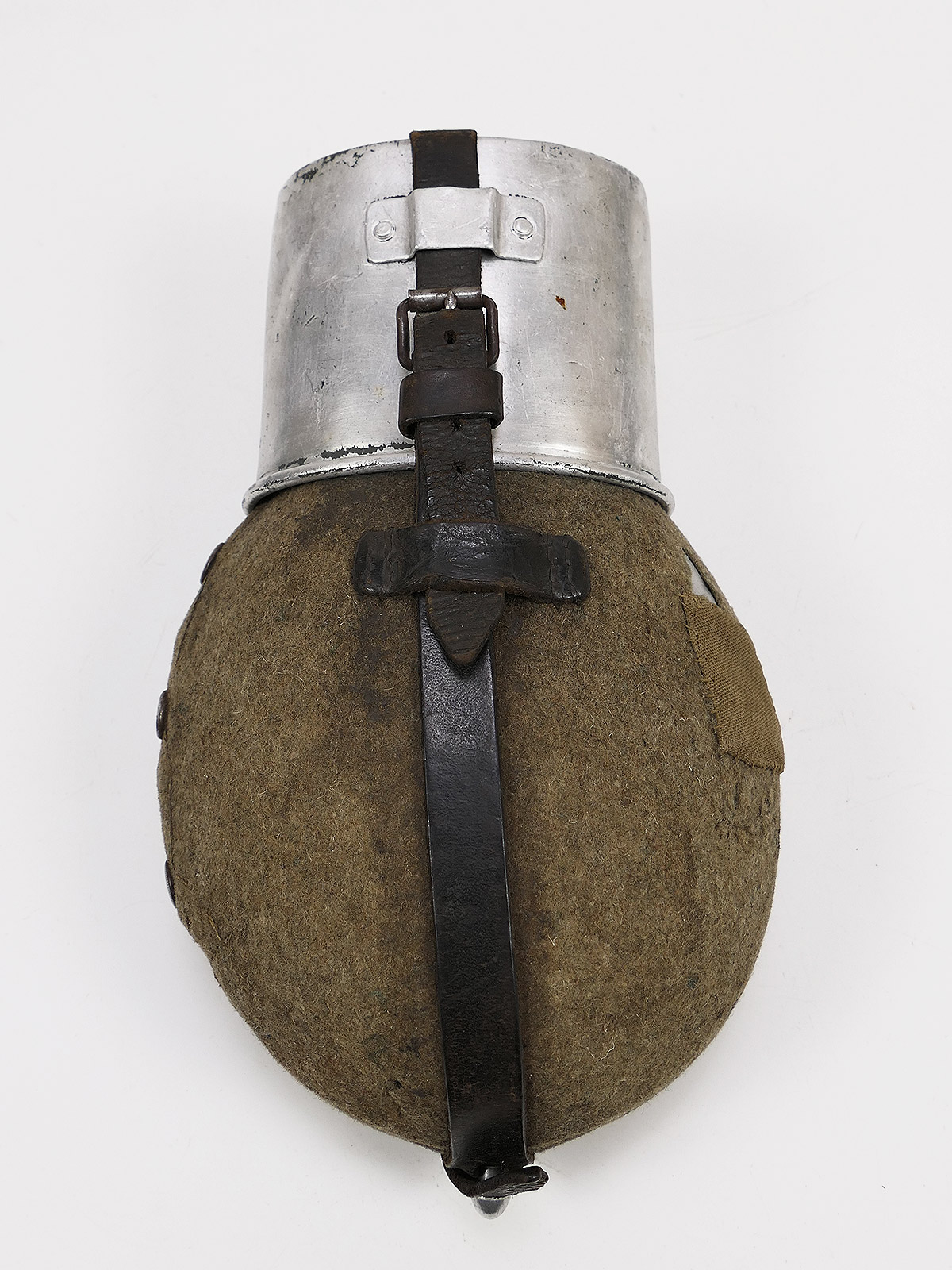 Wehrmacht Original Feldflasche mit Alu Becher 1936 COLLECTION BATTLE WORN