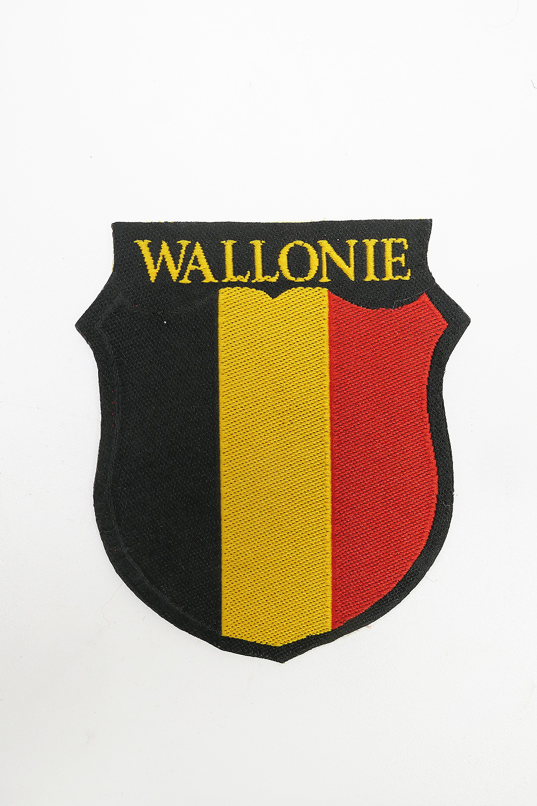 Wallonie Freiwilligen Ärmelabzeichen Feldbluse Uniform Ärmelschild Elite Bevo gewebt