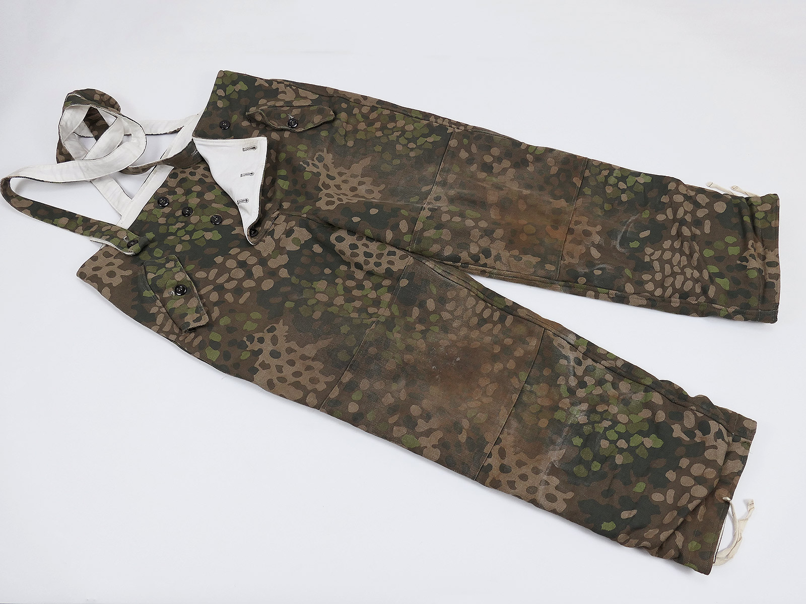 Waffen SS Winterwendehose Wendehose Tarnhose Winterhose Erbsentarn Gr.1