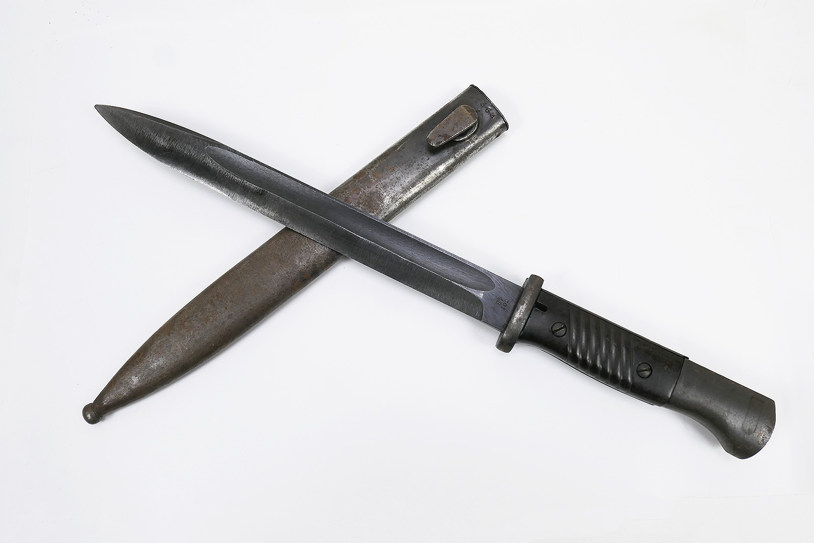 P1440130 Wehrmacht Bajonett M84/98 K98 / Seitengewehr cof 43 mit Scheide