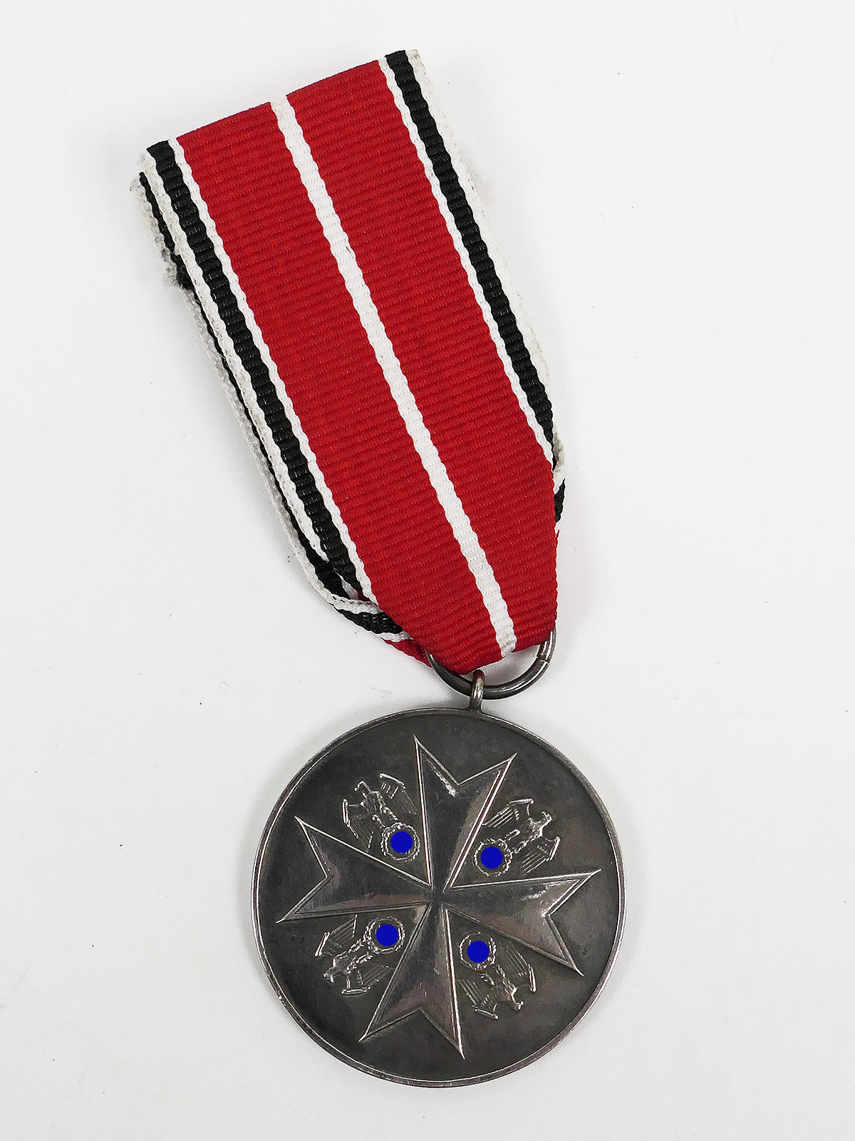 Deutsche Verdienstmedaille Silber mit Frakturschrift am Band