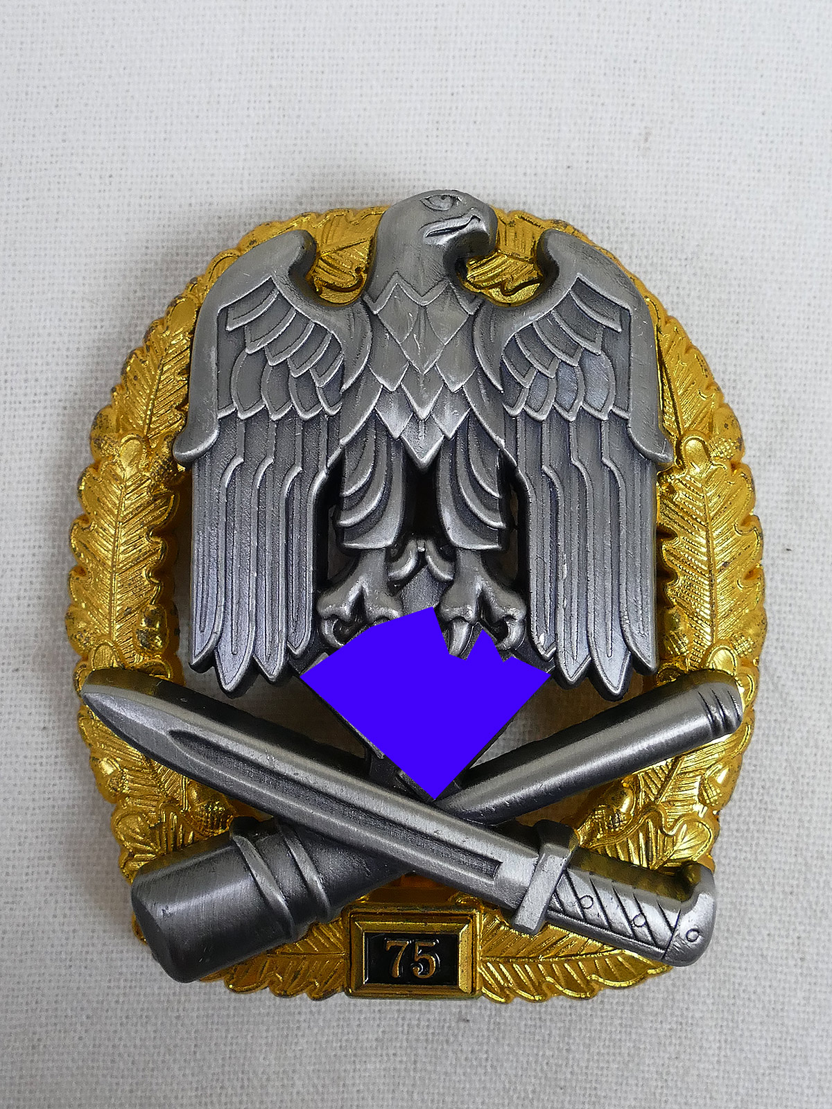 Wehrmacht JFS Allgemeines Sturmabzeichen mit Einsatzzahl 75