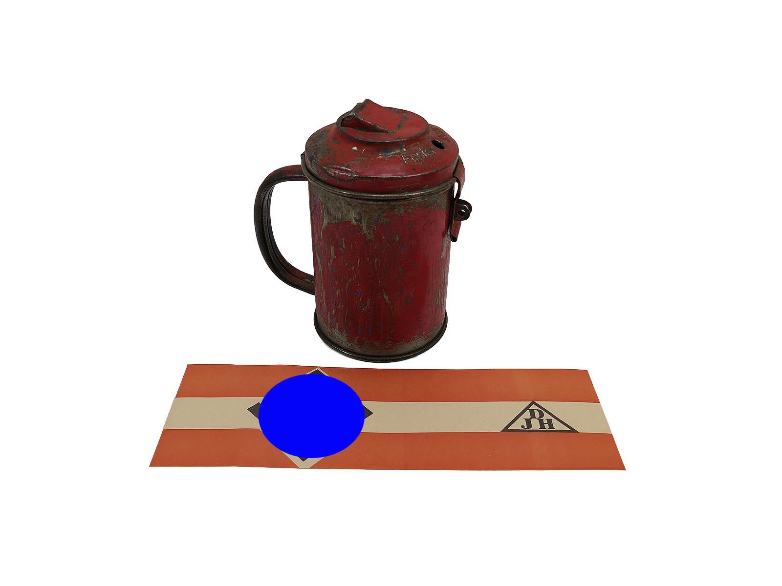 #1/ Spendendose Sammelbüchse WHW Winterhilfswerk mit Papier Banderole DJH