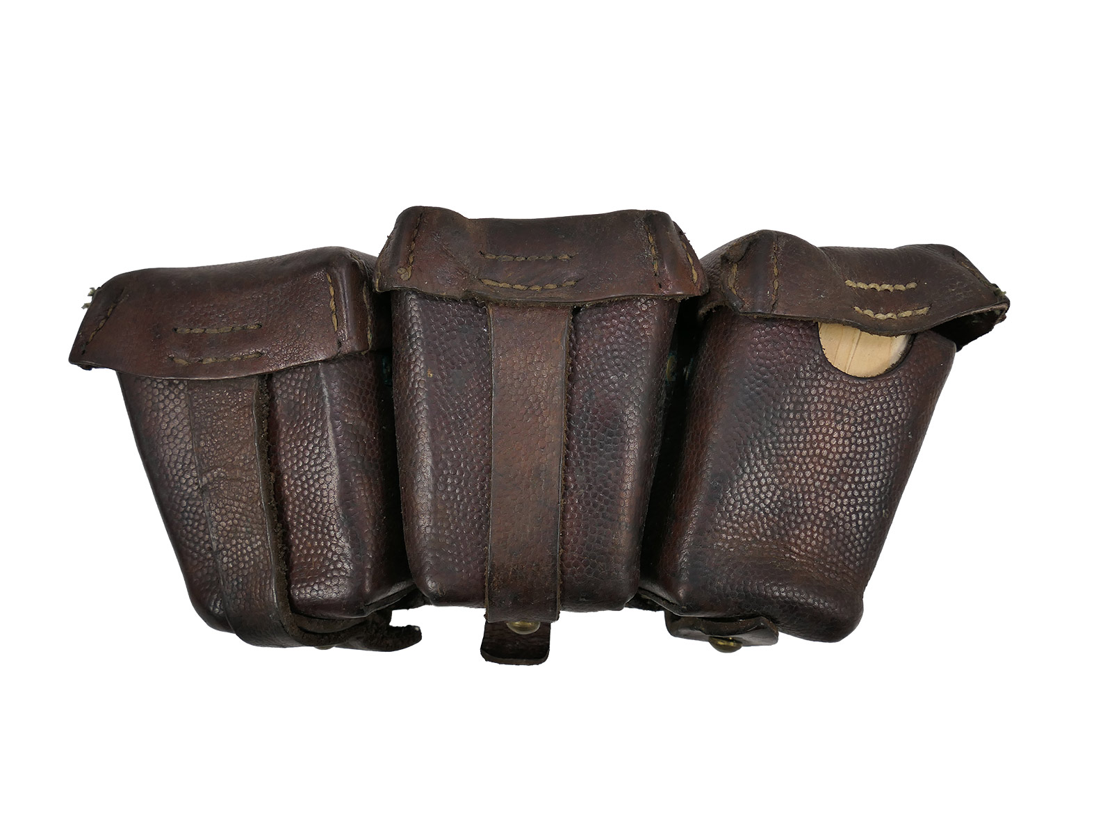 WW1 Original WK1 Patronentasche 1914 1 Verschlußriemen fehlt COLLECTION BATTLE WORN