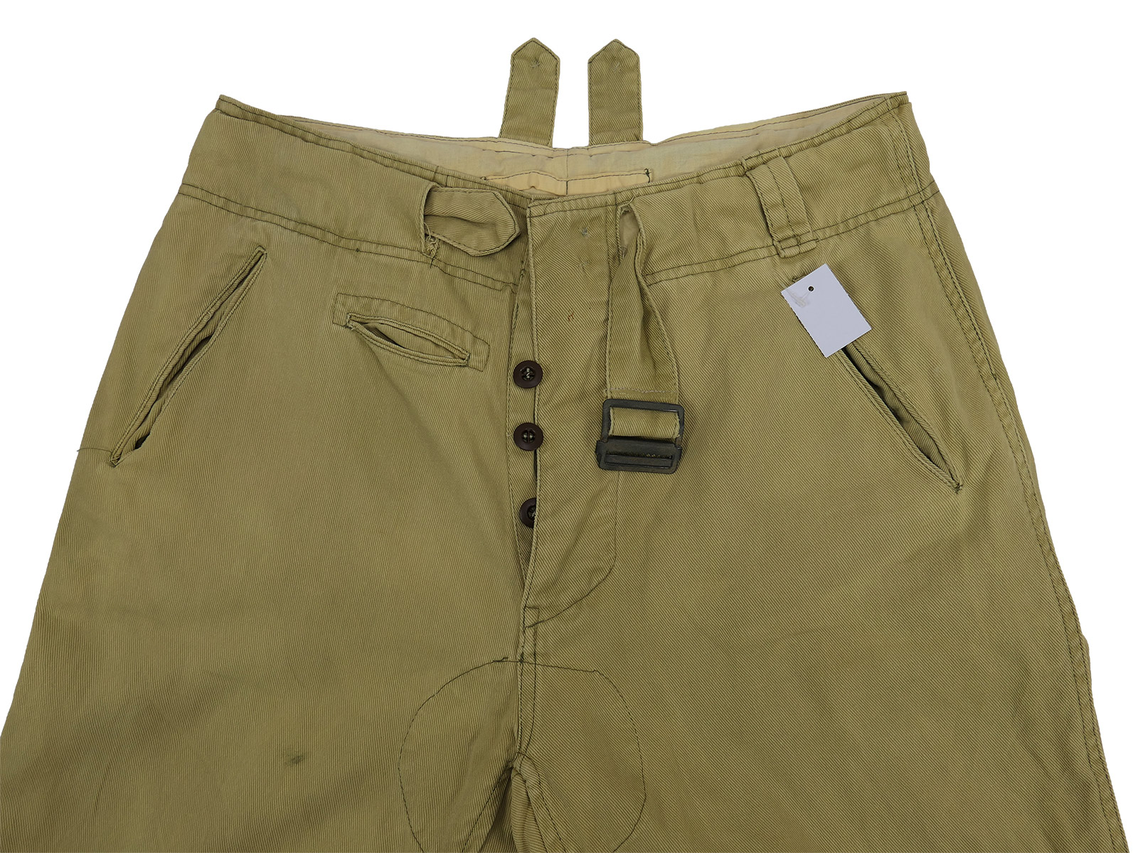 Einzelstück Luftwaffe LW DAK Hose ausgeblichen Tropen Tropenhose mit Maßen BATTLE WORN