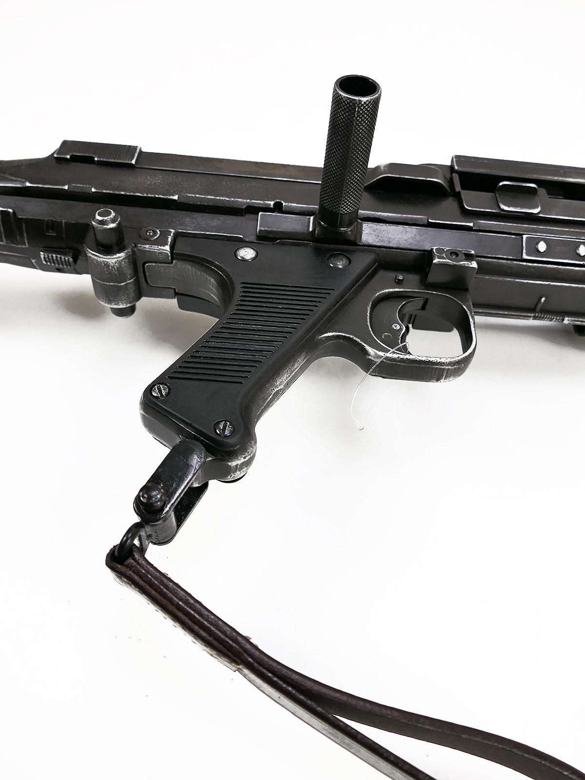 Wehrmacht Maschinengewehr MG34 Deko Modell Filmwaffe Metall mit Holz Schulterstütze und Trageriemen